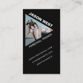 Edgy & トレンディーパーソナルトレーナー3 Photo Black 名刺 (裏面)