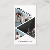 Edgy & トレンディーパーソナルトレーナー3 Photo Black 名刺 (正面)