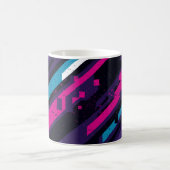 Edgy Abstract Diagonal Geometric Design コーヒーマグカップ (中央)