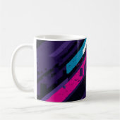 Edgy Abstract Diagonal Geometric Design コーヒーマグカップ (左)