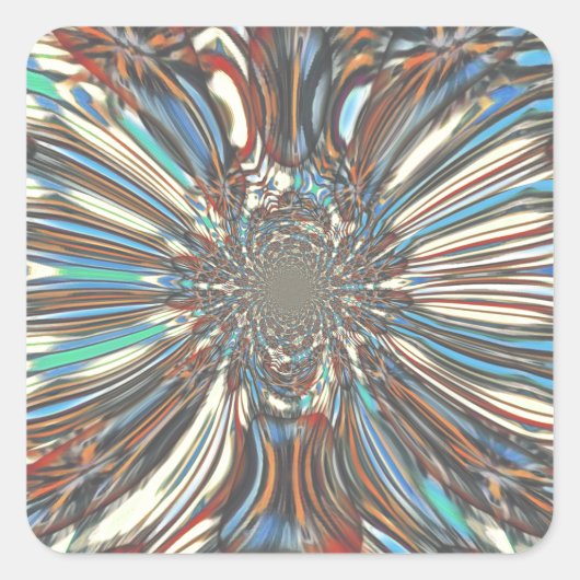 Edgy African Urban ポップ・アートの Art抽象芸術光デザイン スクエアシール (正面)