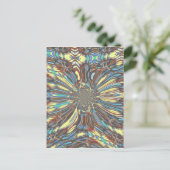 Edgy African Urban ポップ・アートの Art抽象芸術光デザイン ポストカード (スタンド正面)