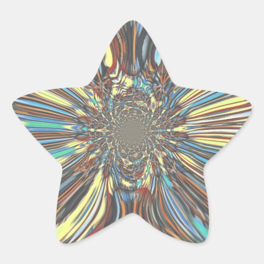 Edgy African Urban ポップ・アートの Art抽象芸術光デザイン 星シール (正面)