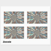 Edgy African Urban ポップ・アートの Art抽象芸術光デザイン 長方形シール (シート)