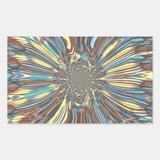 Edgy African Urban ポップ・アートの Art抽象芸術光デザイン 長方形シール (正面)