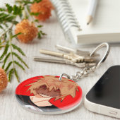 Edgy Anime Boy Grunge Aesthetic  キーホルダー (正面右)