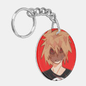 Edgy Anime Boy Grunge Aesthetic  キーホルダー (正面左)