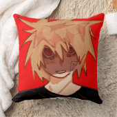 Edgy Anime Boy Grunge Aesthetic  クッション (ブランケット)