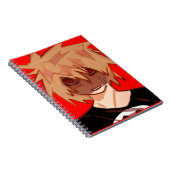 Edgy Anime Boy Grunge Aesthetic Spiral Notebook ノートブック (右側)