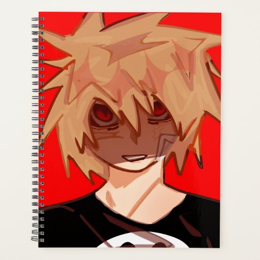 Edgy Anime Boy Grunge Aesthetic Weekly Planner プランナー手帳 (正面)