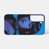 Edgy Anime Girl Samsung Case - Dark Cyber Eutique Galaxyケース (裏面横)