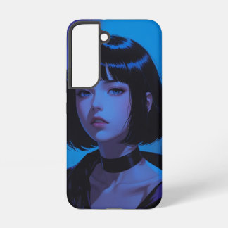 Edgy Anime Girl Samsung Case - Dark Cyber Eutique Samsung Galaxy S22ケース