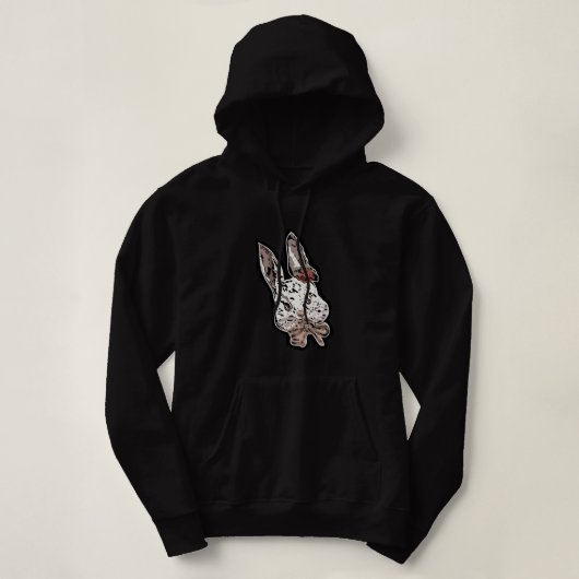 Edgy, artistic rabbit illustration - Unique art パーカ (デザイン正面)