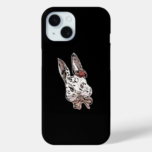Edgy, artistic rabbit illustration - Unique art Case-Mate iPhoneケース (裏面)