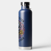 Edgy Barber Skull & Rose Valentine Stainless Steel ウォーターボトル (左面)