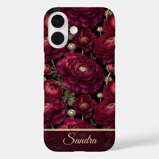 Edgy Best Friend Gift Ranunculus Flower Name Case-Mate iPhoneケース (裏面)