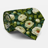 Edgy Best Man Ranunculus Floral ネクタイ (ロール)