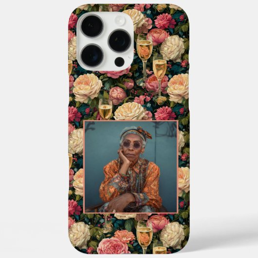 Edgy Birthday Party Gardenias Flower Photo Case-Mate iPhoneケース (裏面)