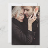 Edgy Blackタイポグラフィ日付の保存 | フォトバック セーブザデート (裏面)