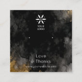 Edgy Black Gold Marble Jewelry Display Card TMF26 スクエア名刺 (正面)