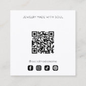 Edgy Black Gold Marble Jewelry Display Card TMF26 スクエア名刺 (裏面)