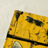 Edgy Bull Terrier Pop Art Portrait ビーチタオル (インサイチュ)