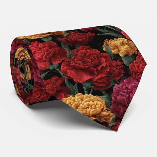 Edgy Christmas Gift For Men Carnation Flower ネクタイ (ロール)