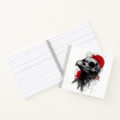Edgy Crow Skull Gothic Grunge Street Art Notebook ノートブック (内部)