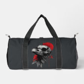 Edgy Crow Skull Gothic Grunge Tactical Duffel Bag ダッフルバッグ (正面)