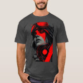 Edgy Cyberpunk Sniper Red Target Graphic T-Shirt Tシャツ (正面)