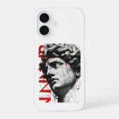 Edgy David Bust Modern Street Art Phone Case iPhone 16ケース (裏面)
