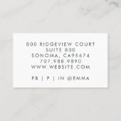 Edgy Etherealグランジ Smoky Blue Grayテクスチャ 名刺 (裏面)