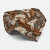 Edgy Fathers Day Calla Lilies ネクタイ (ロール)