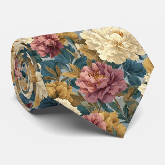 Edgy Fathers Day Gift Peonies ネクタイ (ロール)