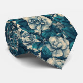 Edgy Gift  For Boyfriend Gardenias Flower ネクタイ (ロール)