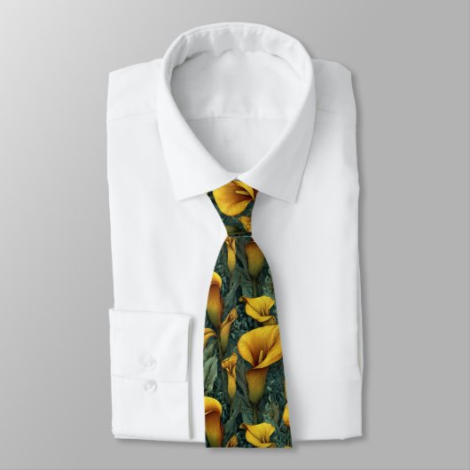 Edgy Gifts For Men Calla Lilies Floral ネクタイ (タイ)
