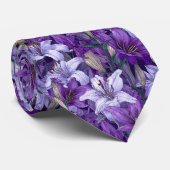 Edgy Graduation Gifts For Him Lilies Floral ネクタイ (ロール)