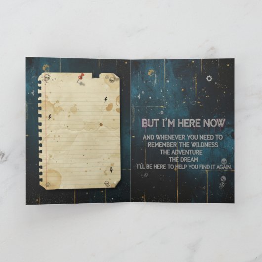 Edgy "Mourn Your Youth" Funny Belated Birthday Car カード (内部)