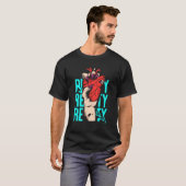 Edgy Realistic Heart Hand Squeeze Streetwear Graph Tシャツ (正面フル)