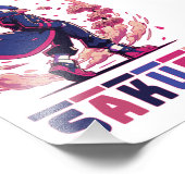 Edgy Sakura Warrior Bird Anime Illustration フォトプリント (角)