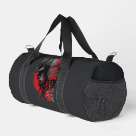 Edgy Samurai Warrior Japanese Red Sun Duffel Bag ダッフルバッグ
