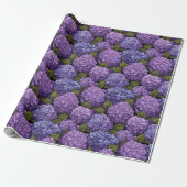 Edgy Serene Hydrangea Flower Wrapping Paper ラッピングペーパー (アンロールド)