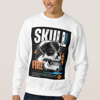 Edgy Skull Graphic T-Shirt Design スウェットシャツ