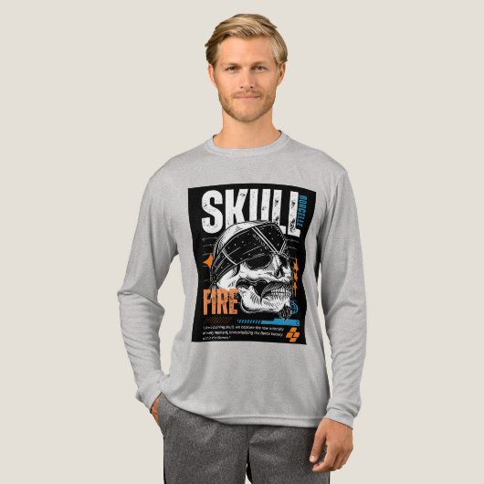 Edgy Skull Graphic T-Shirt Design トライブレンドＴシャツ (正面全体)