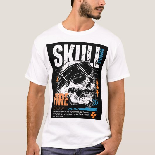 Edgy Skull Graphic T-Shirt Design Tシャツ (正面)
