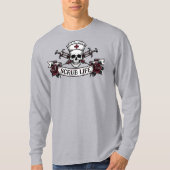 Edgy Tattoo Skull Nurse Scrub Life Iphone Case Tシャツ (正面)