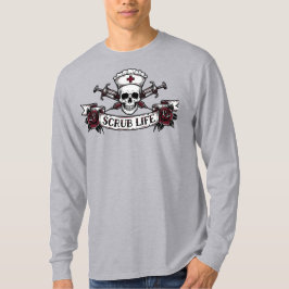 Edgy Tattoo Skull Nurse Scrub Life Iphone Case Tシャツ