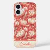 Edgy Teacher Appreciation Gift Tulip Flower Name Case-Mate iPhoneケース (裏面)