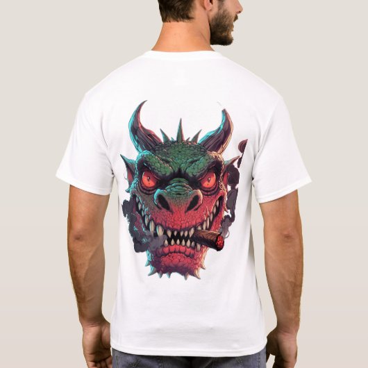 Edgy Urban Fantasy Character graphic Tシャツ (裏面)