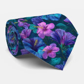 Edgy Valentine Gifts For Husband Tropical Flower ネクタイ (ロール)